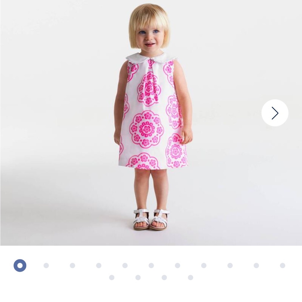 Jacadi Pink and White Kids Formal Dress